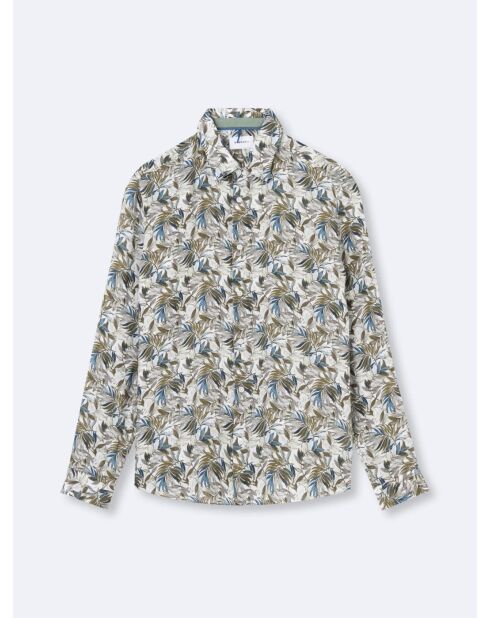 Chemise végétale 100% lin vert lichen