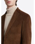 Veste de ville en velours côtelé marron glacé