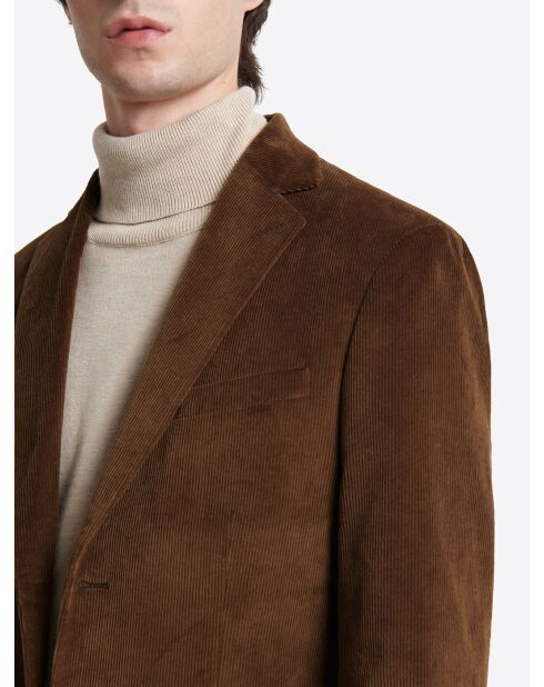 Veste de ville en velours côtelé marron glacé