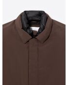Parka col chemise 2 en 1 marron glacé