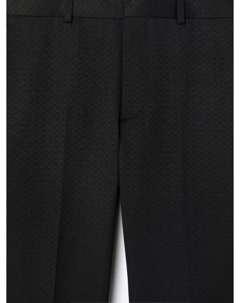 Pantalon de costume en jacquard noir