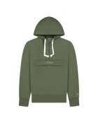 Dunkelgrüner Hoodie mit Reißverschluss