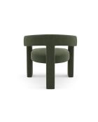 Fauteuil de salle à manger Mila Velours kaki - 64x59x75 cm