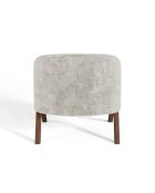 Fauteuil Plush velours texturé beige - 66.5x74x69 cm