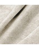 Fauteuil Plush velours texturé beige - 66.5x74x69 cm