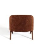 Fauteuil Plush velours texturé terracotta - 66.5x74x69 cm