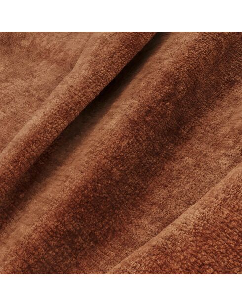 Fauteuil Plush velours texturé terracotta - 66.5x74x69 cm