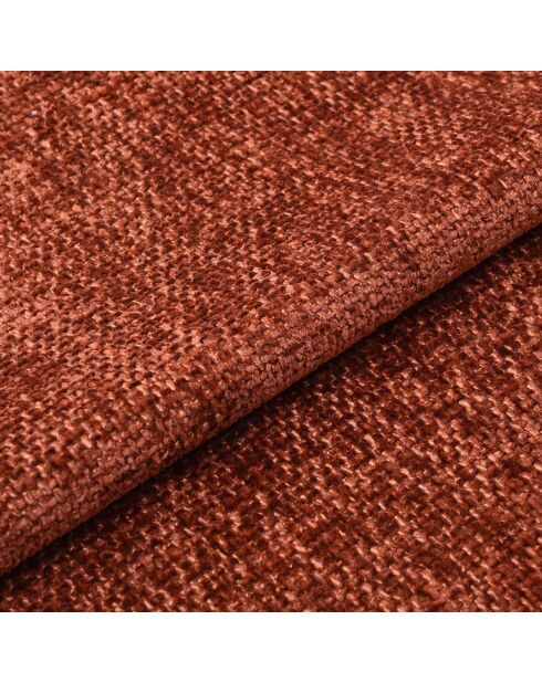 Fauteuil pivotant Retro velours chenillé terracotta - 74.5x65x74.5 cm