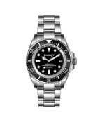 Montre Automatique Homme en Acier argenté/noir