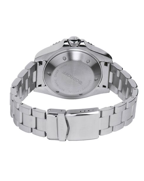 Montre Automatique Homme en Acier argenté/noir