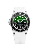 Montre Automatique Homme en Silicone blanc/vert