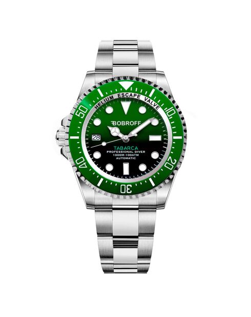 Montre Automatique Homme Tabarca en Acier argenté/vert
