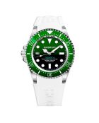 Montre Automatique Homme Tabarca en Caoutchouc blanc/vert