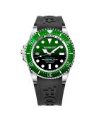 Montre Automatique Homme Tabarca en Caoutchouc noir/vert
