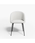 2 Chaises Barbara Bouclette blanches - 80x58x56 cm