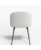 2 Chaises Barbara Bouclette blanches - 80x58x56 cm