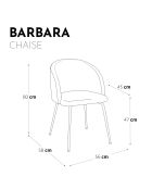 2 Chaises Barbara Bouclette blanches - 80x58x56 cm