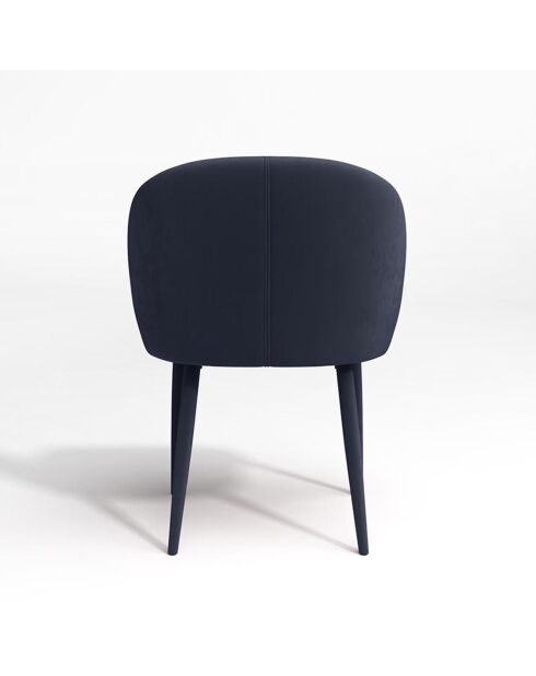 2 Chaises Love Velours Pieds Velours assortis bleu saphir - 78x50x61 cm