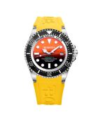 Montre Automatique Homme en Silicone jaune/orange