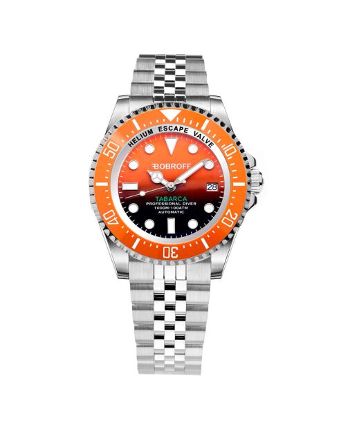 Montre Automatique Homme Tabarca en Acier argenté/orange
