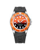 Montre Automatique Homme Tabarca en Caoutchouc noir/orange