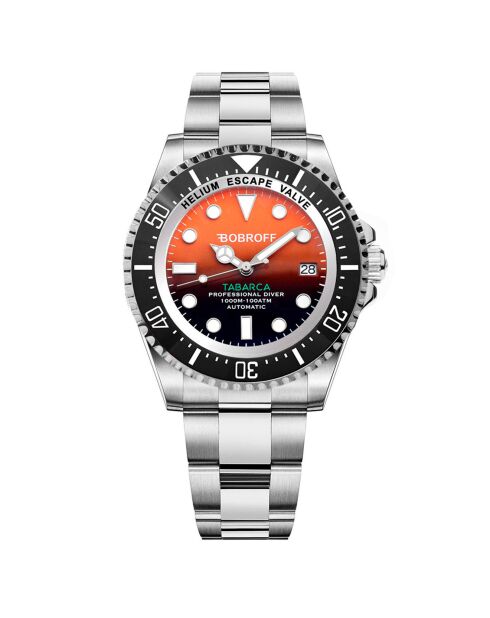 Montre Automatique Homme Tabarca en Acier argenté/orange