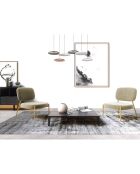 Petit Fauteuil Mona Velours beige - 77.5x65x70.5 cm