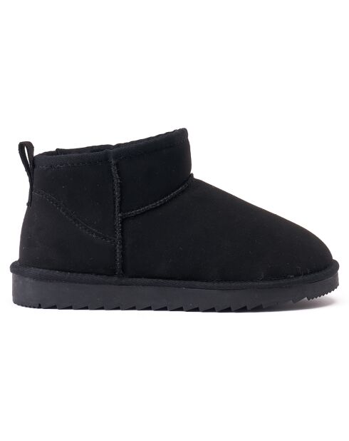 Boots fourrées en Cuir Nubuck Rita noires