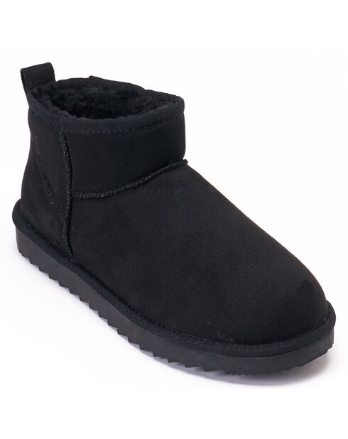 Boots fourrées en Cuir Nubuck Rita noires