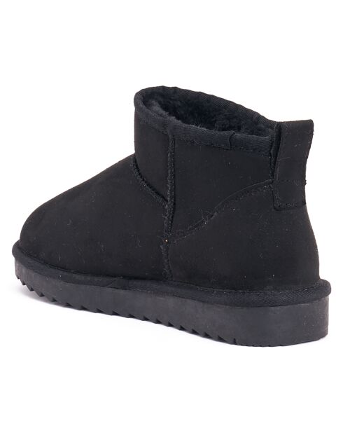 Boots fourrées en Cuir Nubuck Rita noires