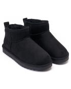 Boots fourrées en Cuir Nubuck Rita noires
