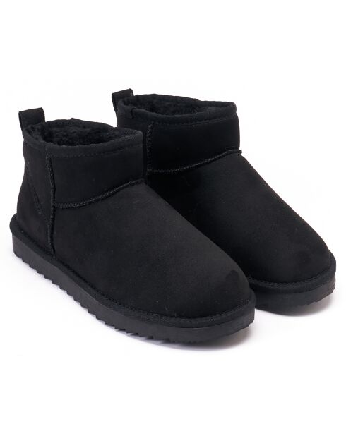 Boots fourrées en Cuir Nubuck Rita noires