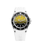 Montre Automatique Homme en Silicone blanc/jaune