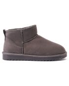 Boots fourrées en Cuir Nubuck Rita grises