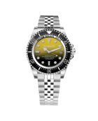 Montre Automatique Homme en Acier argenté/jaune