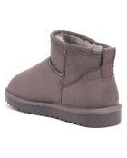 Boots fourrées en Cuir Nubuck Rita grises