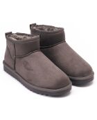 Boots fourrées en Cuir Nubuck Rita grises