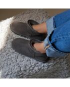 Boots fourrées en Cuir Nubuck Rita grises