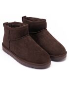 Boots fourrées en Cuir Nubuck Rita marron
