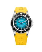 Montre Automatique Homme en Silicone jaune/bleu