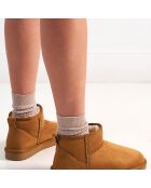 Boots fourrées en Cuir Nubuck Rita cognac