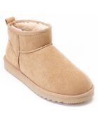 Boots fourrées en Cuir Nubuck Rita beiges
