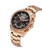 Montre Automatique Homme en Acier rose doré/gris