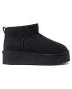 Boots fourrées en Cuir Nubuck Noa noires