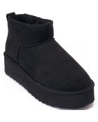Boots fourrées en Cuir Nubuck Noa noires