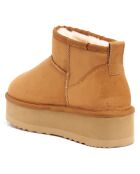 Boots fourrées en Cuir Nubuck Noa cognac