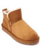 Boots fourrées en Cuir Nubuck Mia cognac