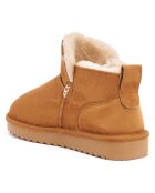 Boots fourrées en Cuir Nubuck Mia cognac