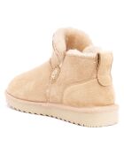 Boots fourrées en Cuir Nubuck Mia beiges