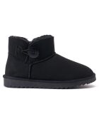 Boots fourrées en Cuir Nubuck Iris noires